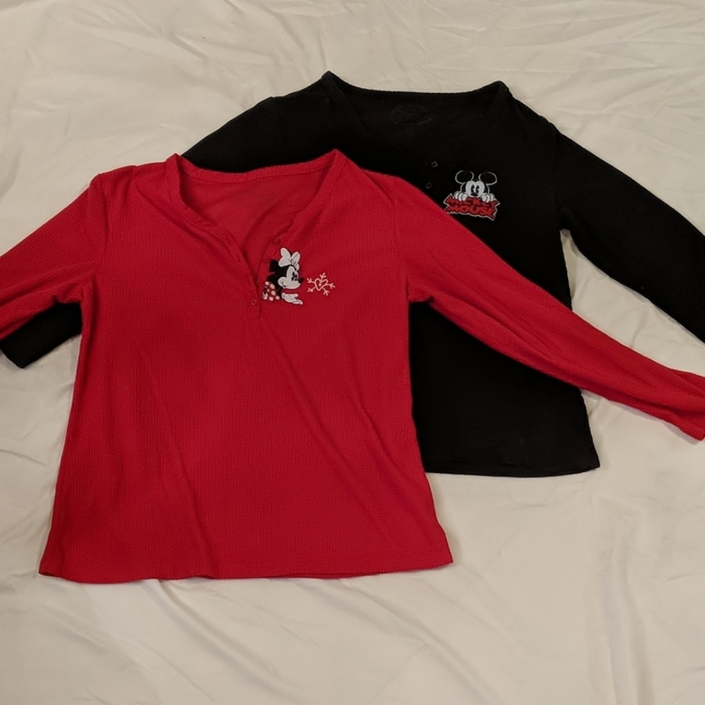 Set of Longsleeve Minnie/Mickey Pajama Shirts